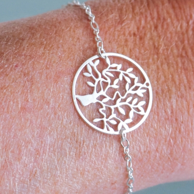 Bracelet arbre de vie en argent